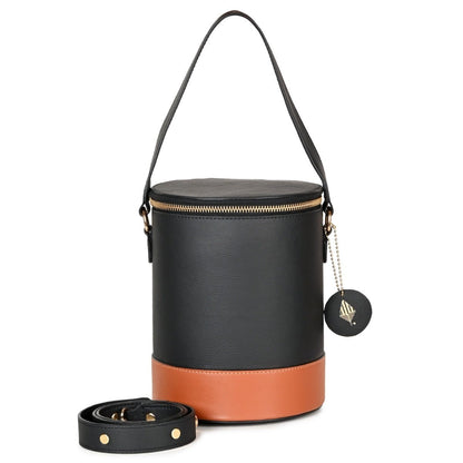 Hemera (Black & Gingerbread) | Women's Bag made with Apple Leather – Womens Handbag on Brown Living™. SKU: BGH 5001. Img 6.
