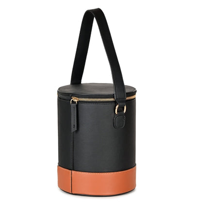 Hemera (Black & Gingerbread) | Women's Bag made with Apple Leather – Womens Handbag on Brown Living™. SKU: BGH 5001. Img 2.