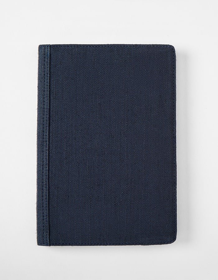 Hemp A5 Diary Cover | Eco - Friendly Notebook Sleeve – Desk Organizers on Brown Living™. SKU: GDC02-BLACK. Img 5.