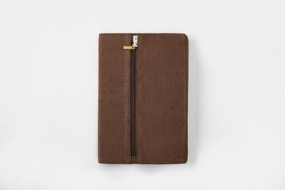 Hemp A5 Diary Cover | Eco - Friendly Notebook Sleeve – Desk Organizers on Brown Living™. SKU: GDC02-BROWN. Img 13.