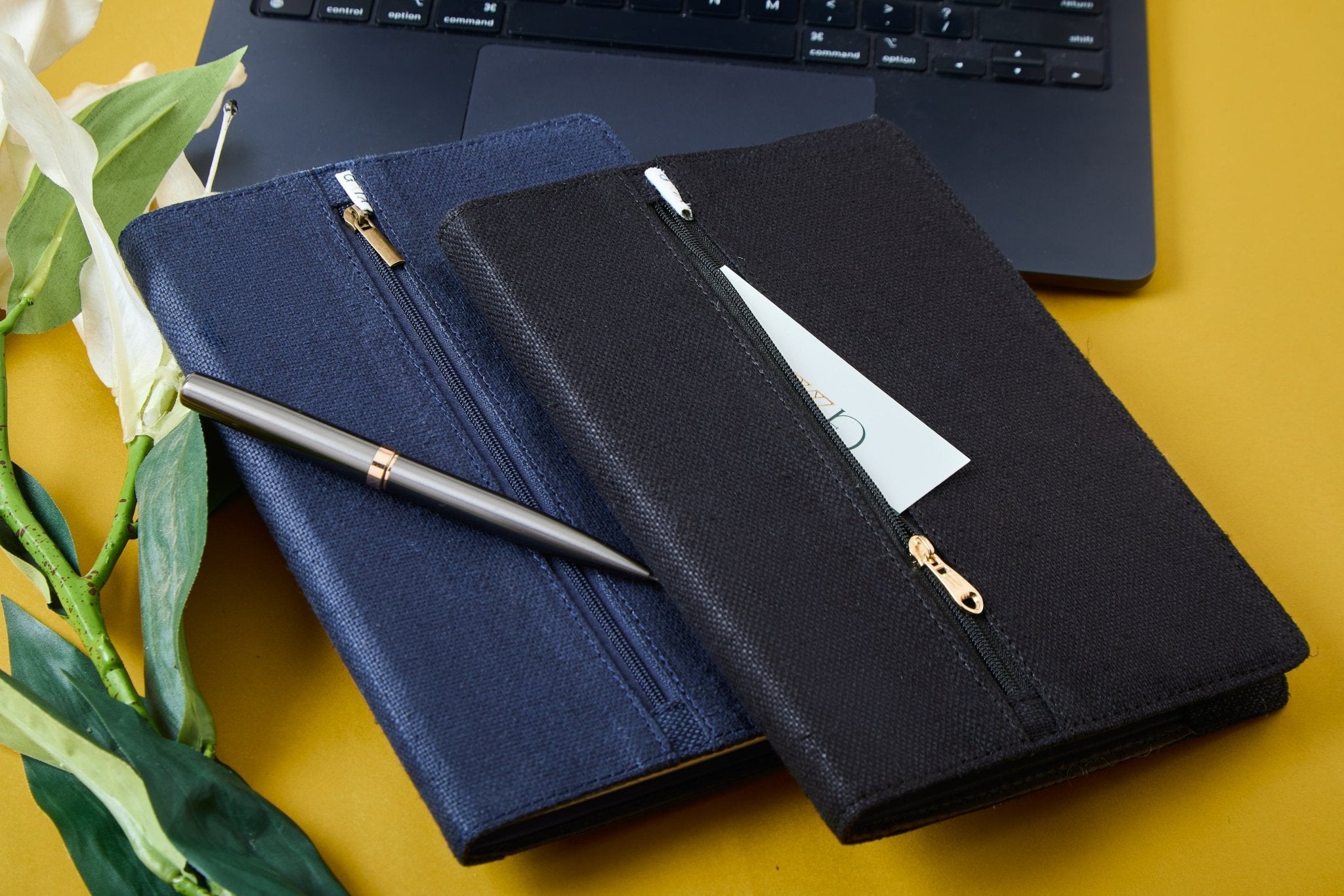 Hemp A5 Diary Cover | Eco - Friendly Notebook Sleeve – Desk Organizers on Brown Living™. SKU: GDC02-NATURAL. Img 11.