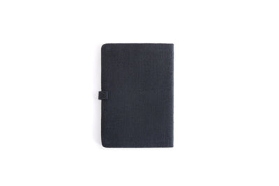 Hemp A5 Diary with Button Flap Closure | Eco - Friendly Handcrafted Note – Notebooks & Notepads on Brown Living™. SKU: GD06-BLACK. Img 2.