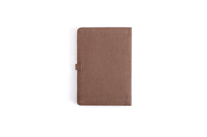 Hemp A5 Diary with Button Flap Closure | Eco - Friendly Handcrafted Note – Notebooks & Notepads on Brown Living™. SKU: GD06-BROWN. Img 4.