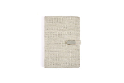 Hemp A5 Diary with Button Flap Closure | Eco - Friendly Handcrafted Note – Notebooks & Notepads on Brown Living™. SKU: GD06-NATURAL. Img 5.