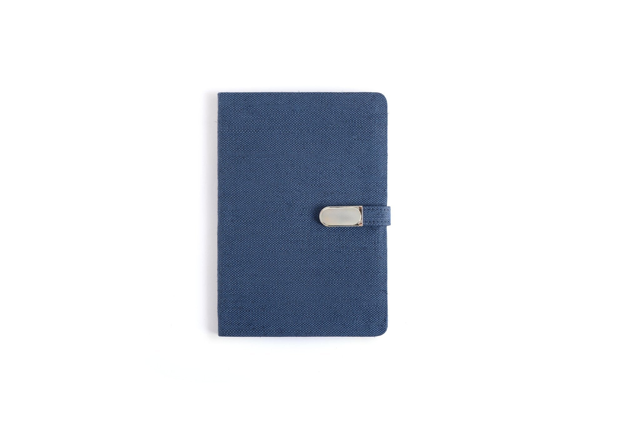 Hemp A5 Diary with Button Flap Closure | Eco - Friendly Handcrafted Note – Notebooks & Notepads on Brown Living™. SKU: GD06-NAVYBLUE. Img 7.