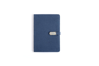 Hemp A5 Diary with Button Flap Closure | Eco - Friendly Handcrafted Note – Notebooks & Notepads on Brown Living™. SKU: GD06-NAVYBLUE. Img 7.