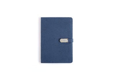 Hemp A5 Diary with Button Flap Closure | Eco - Friendly Handcrafted Note – Notebooks & Notepads on Brown Living™. SKU: GD06-NAVYBLUE. Img 7.