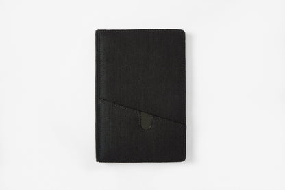Hemp A5 Non - Dated Diary with Pocket | Eco - Friendly Handmade Journal – Notebooks & Notepads on Brown Living™. SKU: GD02-BLACK. Img 1.