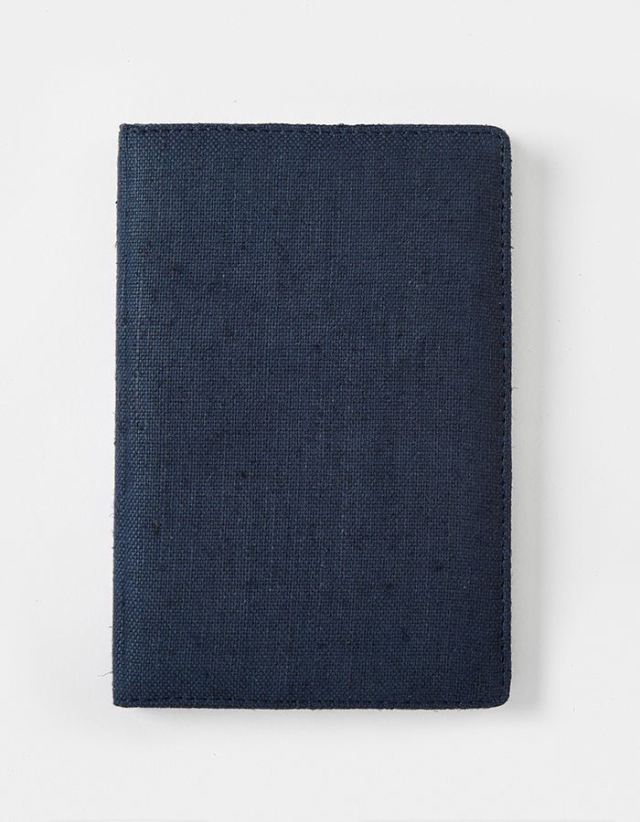 Hemp A5 Non - Dated Diary with Pocket | Eco - Friendly Handmade Journal – Notebooks & Notepads on Brown Living™. SKU: GD02-NAVYBLUE. Img 8.
