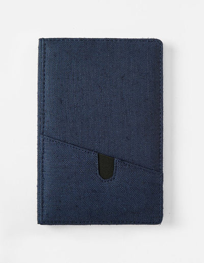 Hemp A5 Non - Dated Diary with Pocket | Eco - Friendly Handmade Journal – Notebooks & Notepads on Brown Living™. SKU: GD02-NAVYBLUE. Img 7.