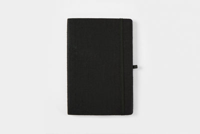 Hemp A5 Notebook Diary with Elastic Lock & Pen Loop – Notebooks & Notepads on Brown Living™. SKU: GD05-BLACK. Img 3.