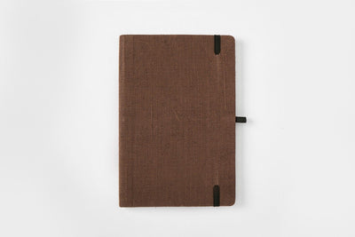 Hemp A5 Notebook Diary with Elastic Lock & Pen Loop – Notebooks & Notepads on Brown Living™. SKU: GD05-BROWN. Img 17.
