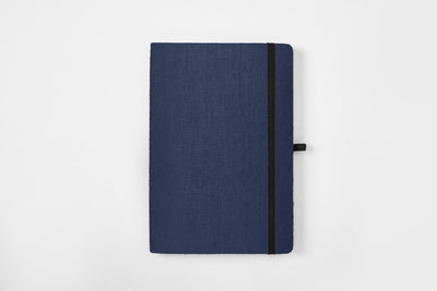 Hemp A5 Notebook Diary with Elastic Lock & Pen Loop – Notebooks & Notepads on Brown Living™. SKU: GD05-NAVYBLUE. Img 7.
