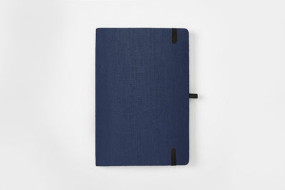 Hemp A5 Notebook Diary with Elastic Lock & Pen Loop – Notebooks & Notepads on Brown Living™. SKU: GD05-NAVYBLUE. Img 8.
