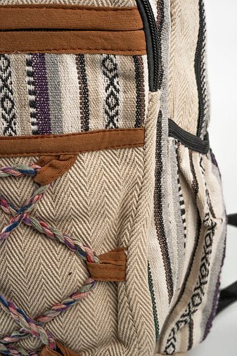 Hemp Backpack | Eco Friendly Durable Travel Bag – Backpacks on Brown Living™. SKU: ANTHBPLAG. Img 2.