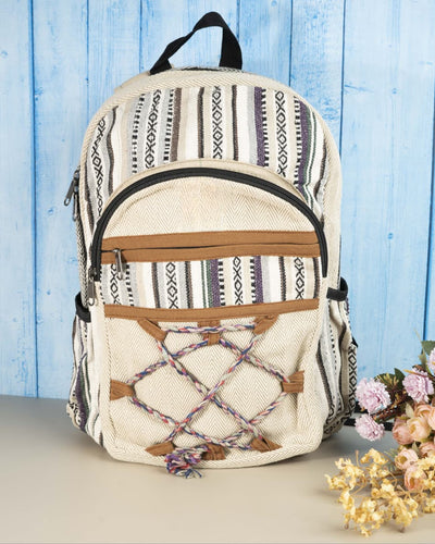 Hemp Backpack | Eco Friendly Durable Travel Bag – Backpacks on Brown Living™. SKU: ANTHBPLAG. Img 4.