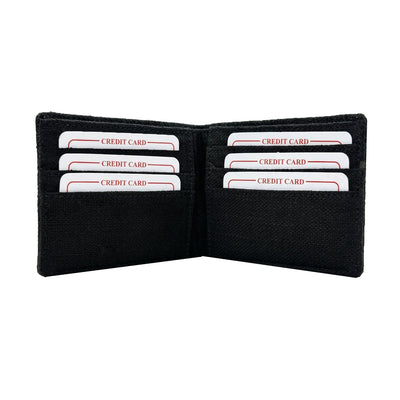 Hemp Classic Bifold Men’s Wallet Eco Friendly Minimal Wallet – Mens Wallet on Brown Living™. SKU: GWL03-BLACK. Img 5.