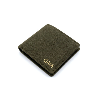 Hemp Classic Bifold Men’s Wallet Eco Friendly Minimal Wallet – Mens Wallet on Brown Living™. SKU: GWL03-OLIVE. Img 12.