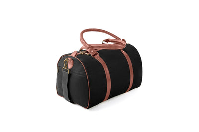 Hemp Duffle Bag | Eco - Friendly Travel & Gym Bag – Travel Duffel on Brown Living™. SKU: GDB01-BLACK. Img 2.