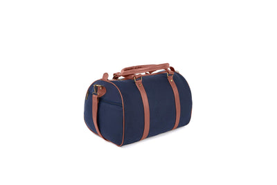 Hemp Duffle Bag | Eco - Friendly Travel & Gym Bag – Travel Duffel on Brown Living™. SKU: GDB01-NAVYBLUE. Img 5.