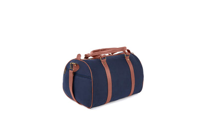 Hemp Duffle Bag | Eco - Friendly Travel & Gym Bag – Travel Duffel on Brown Living™. SKU: GDB01-NAVYBLUE. Img 5.
