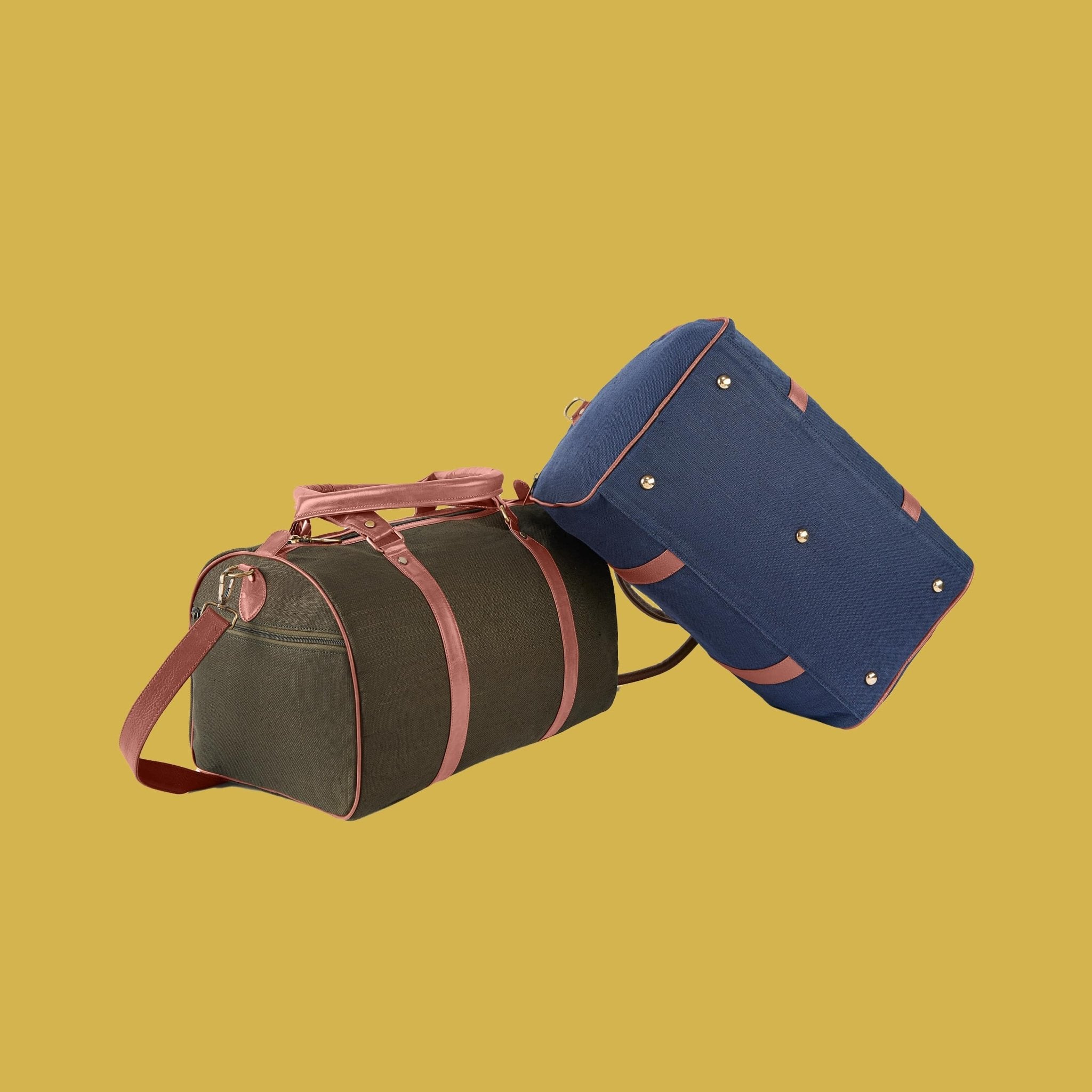 Hemp Duffle Bag | Eco - Friendly Travel & Gym Bag – Travel Duffel on Brown Living™. SKU: GDB01-OLIVE. Img 10.