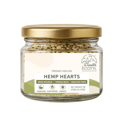 Hemp Hearts | Rich in Omega-3 & Protein | 175g – Dried Fruits, Nuts & Seeds on Brown Living™. SKU: ECOTYL00049. Img 5.