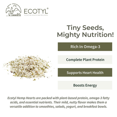 Hemp Hearts | Rich in Omega-3 & Protein | 175g – Dried Fruits, Nuts & Seeds on Brown Living™. SKU: ECOTYL00049. Img 2.