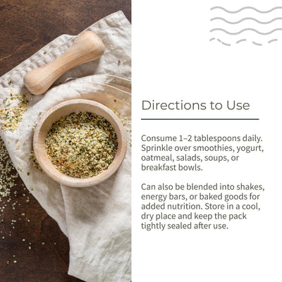 Hemp Hearts | Rich in Omega-3 & Protein | 175g – Dried Fruits, Nuts & Seeds on Brown Living™. SKU: ECOTYL00049. Img 4.