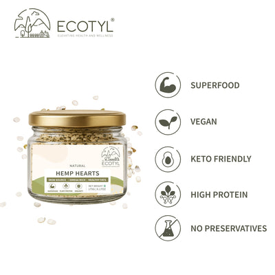 Hemp Hearts | Rich in Omega-3 & Protein | 175g – Dried Fruits, Nuts & Seeds on Brown Living™. SKU: ECOTYL00049. Img 3.