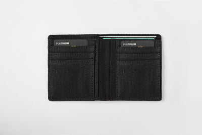 Hemp Men’s Wallet | Eco - Friendly & Sustainable Vegan Wallet for Men – Mens Wallet on Brown Living™. SKU: GWL01-BLACK. Img 2.