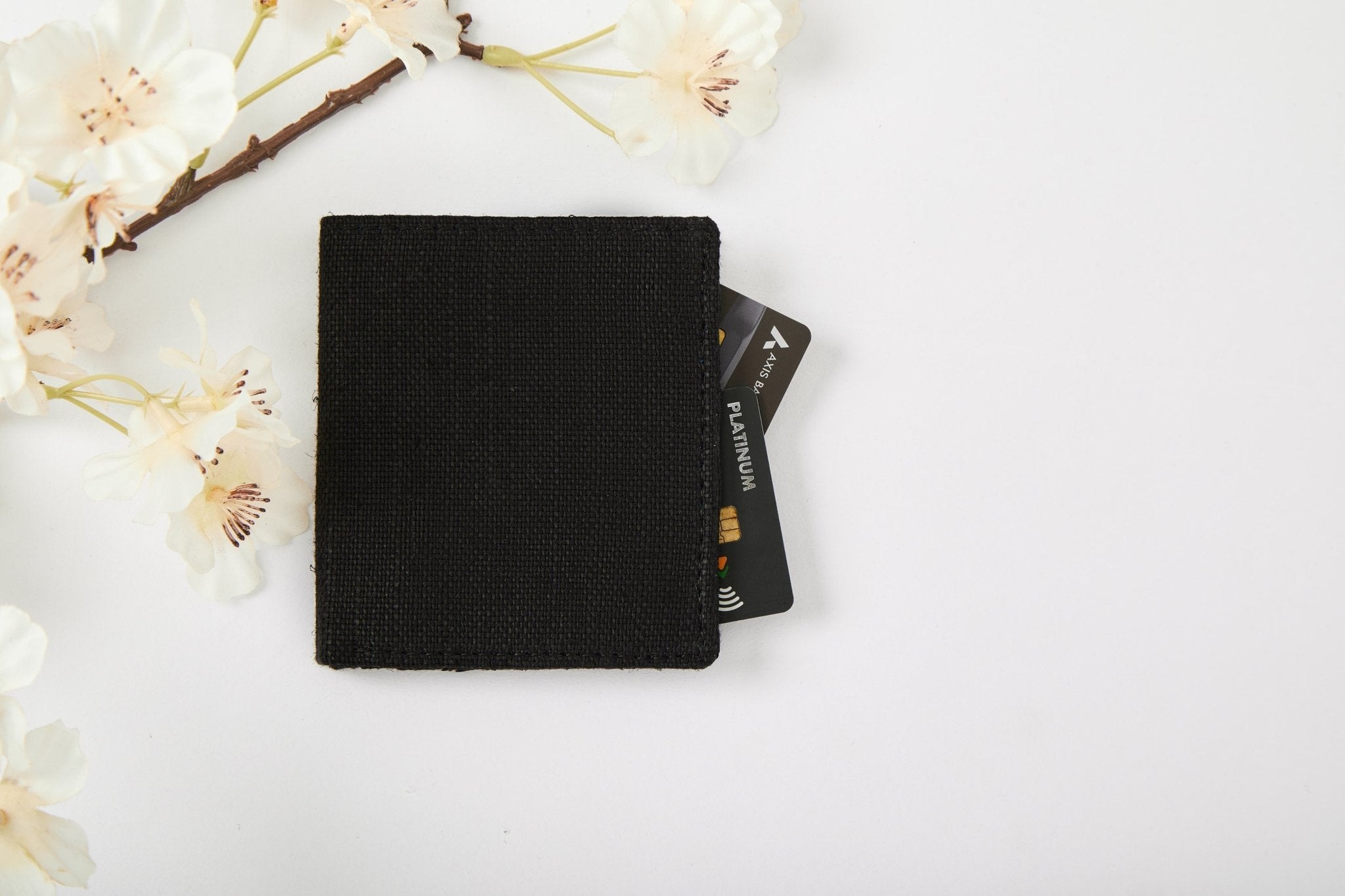 Hemp Men’s Wallet | Eco - Friendly & Sustainable Vegan Wallet for Men – Mens Wallet on Brown Living™. SKU: GWL01-BLACK. Img 3.