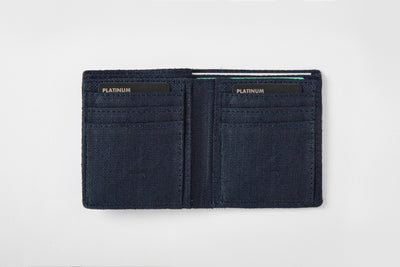 Hemp Men’s Wallet | Eco - Friendly & Sustainable Vegan Wallet for Men – Mens Wallet on Brown Living™. SKU: GWL01-NAVYBLUE. Img 5.