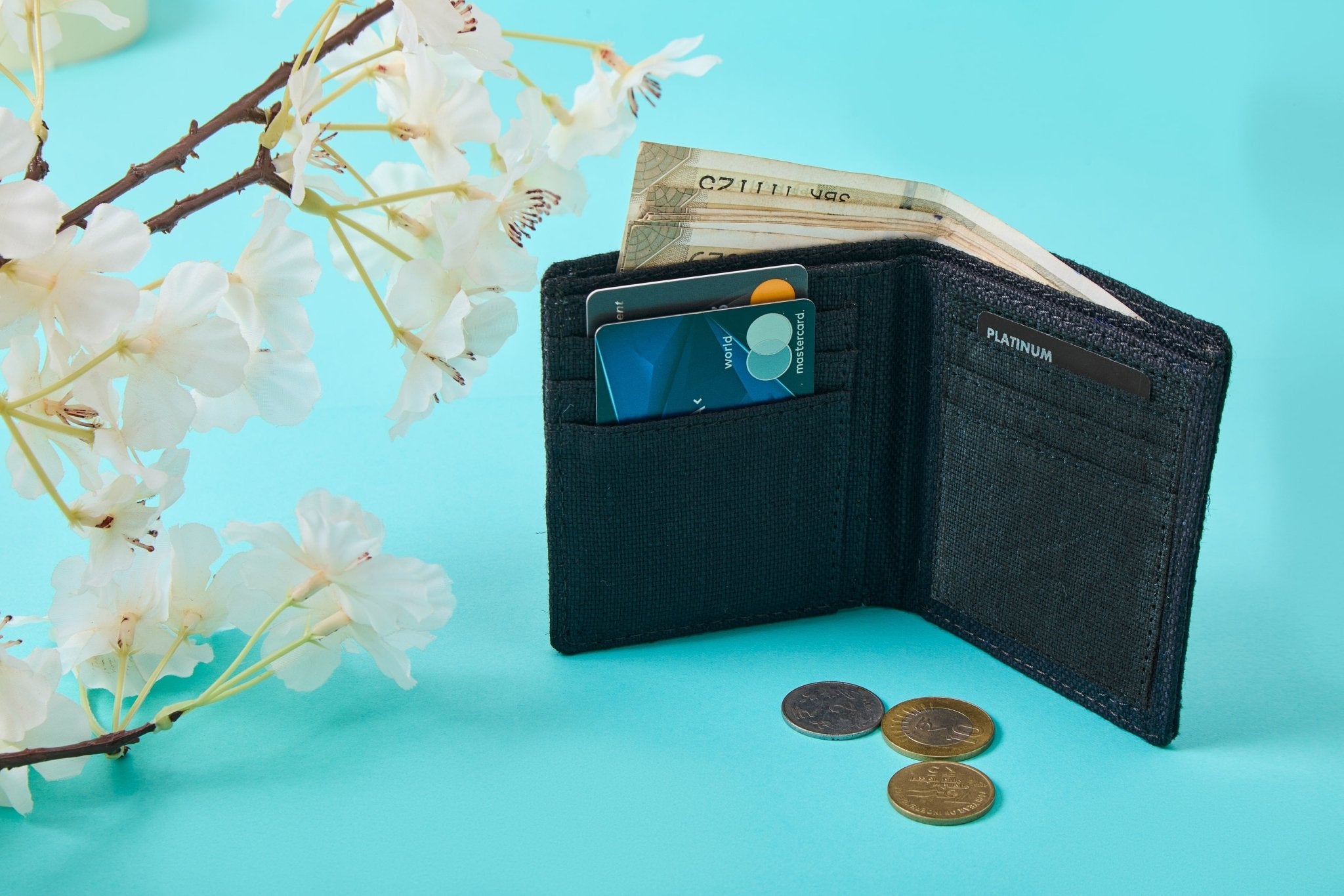 Hemp Men’s Wallet | Eco - Friendly & Sustainable Vegan Wallet for Men – Mens Wallet on Brown Living™. SKU: GWL01-OLIVE. Img 12.