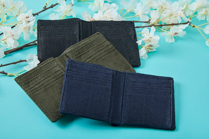 Hemp Men’s Wallet | Eco - Friendly & Sustainable Vegan Wallet for Men – Mens Wallet on Brown Living™. SKU: GWL01-OLIVE. Img 11.