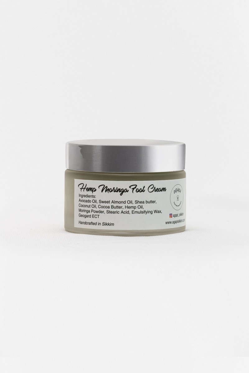 Hemp Moringa Foot Cream - 50g – Foot Cream by Agapi available on Brown Living™. . SKU: HMFC - 01. Img 2.