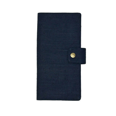 Hemp Multi - Utility Passport Holder | Eco - Friendly Travel Organizer – Passport Wallet on Brown Living™. SKU: GPH02-NAVYBLUE. Img 4.