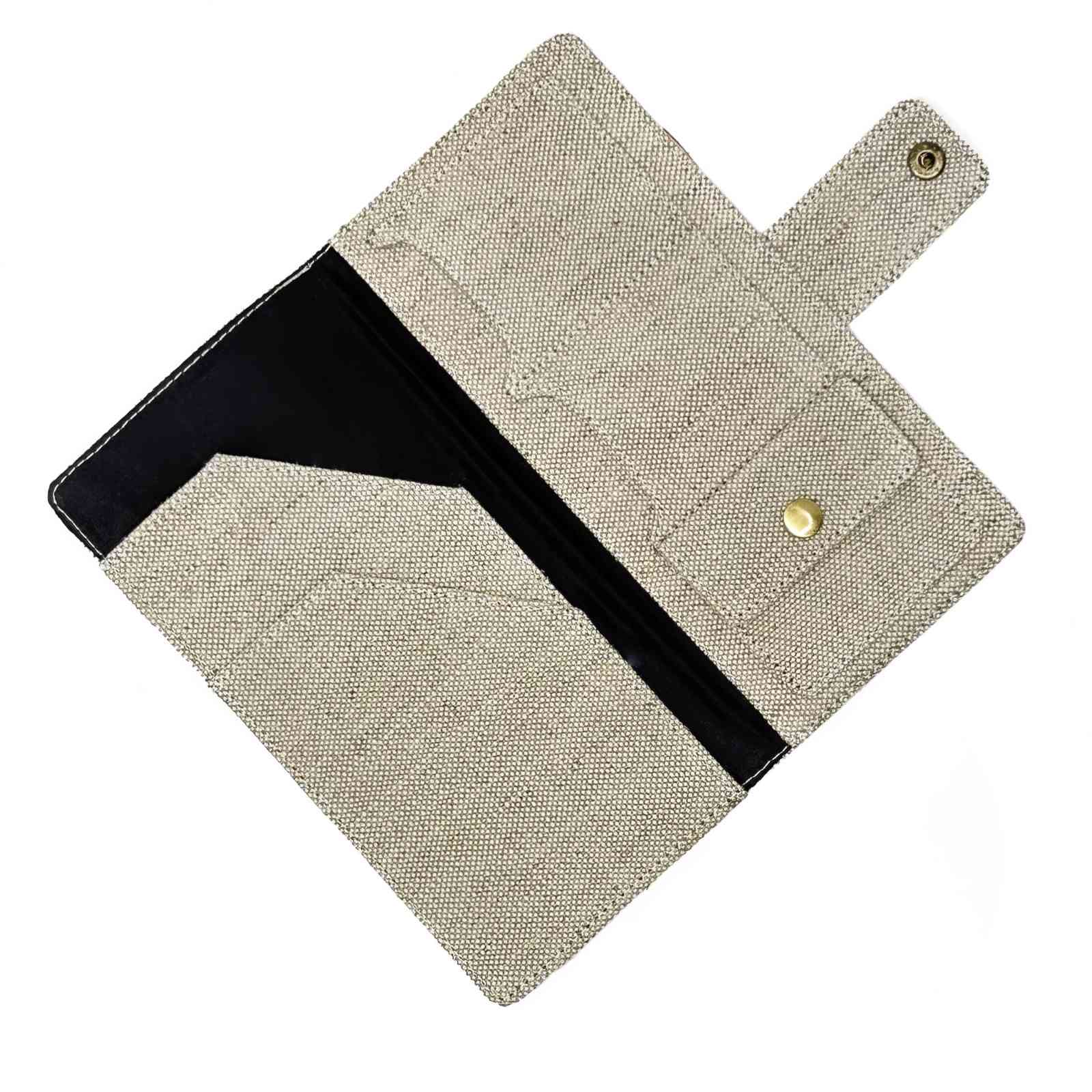Hemp Multi - Utility Passport Holder | Eco - Friendly Travel Organizer – Passport Wallet on Brown Living™. SKU: GPH02-OLIVE. Img 12.