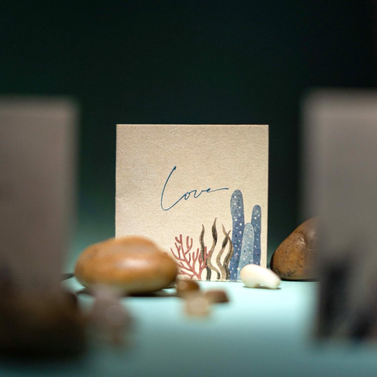 Hemp Paper Gift Cards | Set 5 Envelopes | Uttarakhand, Samudra & Pushp – Greeting & Note Cards by Pravaah India available on Brown Living™. Samudra Gift Cards Set . SKU: PRA23ST01GC. Img 4.