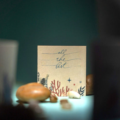 Hemp Paper Gift Cards | Set 5 Envelopes | Uttarakhand, Samudra & Pushp – Greeting & Note Cards by Pravaah India available on Brown Living™. Samudra Gift Cards Set . SKU: PRA23ST01GC. Img 5.