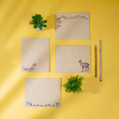 Hemp Paper Note Cards | Set 5 Envelopes | Uttarakhand, Samudra & Pushp – Greeting & Note Cards by Pravaah India available on Brown Living™. Uttarakhand Note Cards Set . SKU: PRA23ST02NC. Img 9.