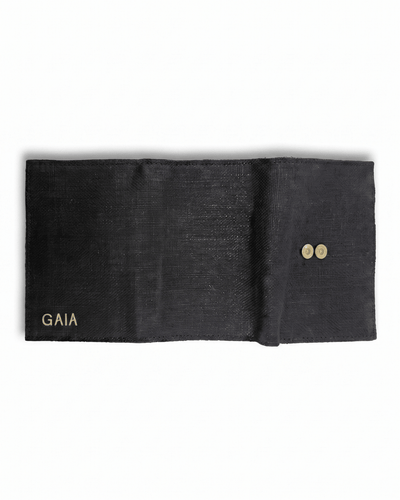 Hemp Plain 3 Fold Unisex Wallet Eco Friendly Minimal Wallet – Wallets on Brown Living™. SKU: GWL05-BLACK. Img 6.