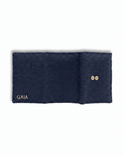 Hemp Plain 3 Fold Unisex Wallet Eco Friendly Minimal Wallet – Wallets on Brown Living™. SKU: GWL05-NAVYBLUE. Img 10.