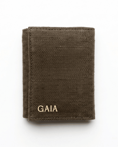 Hemp Plain 3 Fold Unisex Wallet Eco Friendly Minimal Wallet – Wallets on Brown Living™. SKU: GWL05-OLIVE. Img 11.