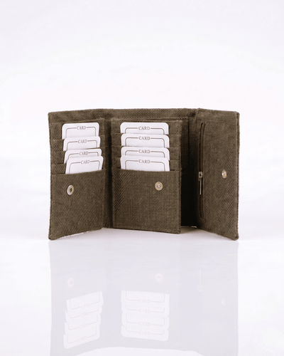 Hemp Plain 3 Fold Unisex Wallet Eco Friendly Minimal Wallet – Wallets on Brown Living™. SKU: GWL05-OLIVE. Img 13.
