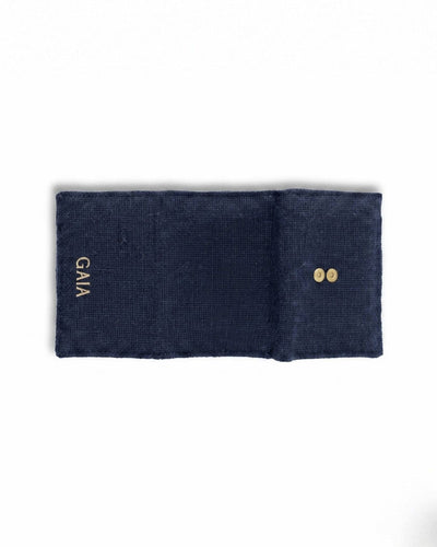Hemp Plain Trifold Unisex Wallet Eco Friendly Minimal Wallet – Mens Wallet on Brown Living™. SKU: GWL04-NAVYBLUE. Img 9.