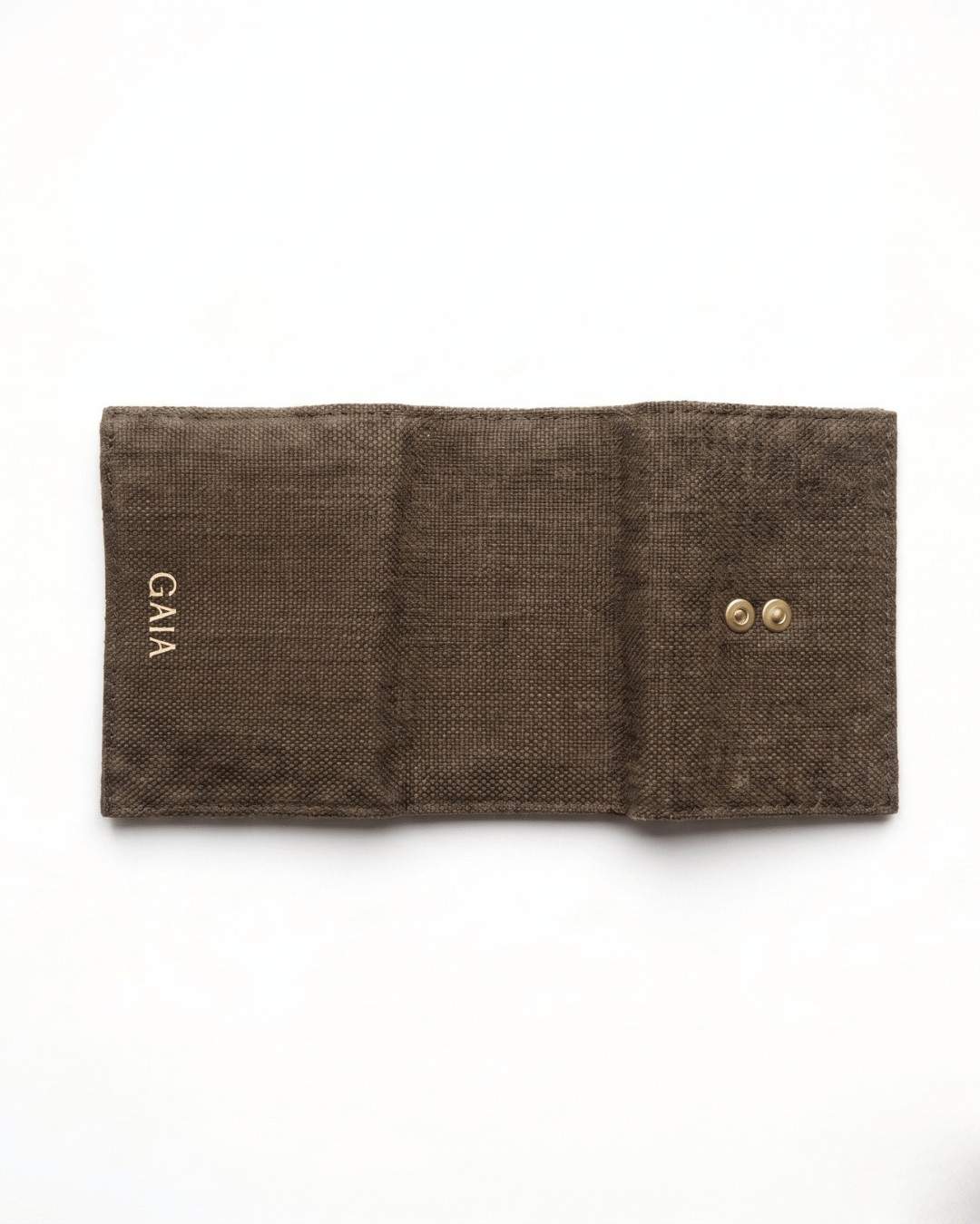 Hemp Plain Trifold Unisex Wallet Eco Friendly Minimal Wallet – Mens Wallet on Brown Living™. SKU: GWL04-OLIVE. Img 12.