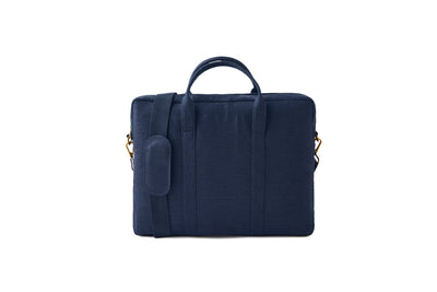 Hemp Solid Laptop Bag | Eco - Friendly & Durable Work Companion – Laptop Sleeve on Brown Living™. SKU: GLB02-BLACK. Img 3.