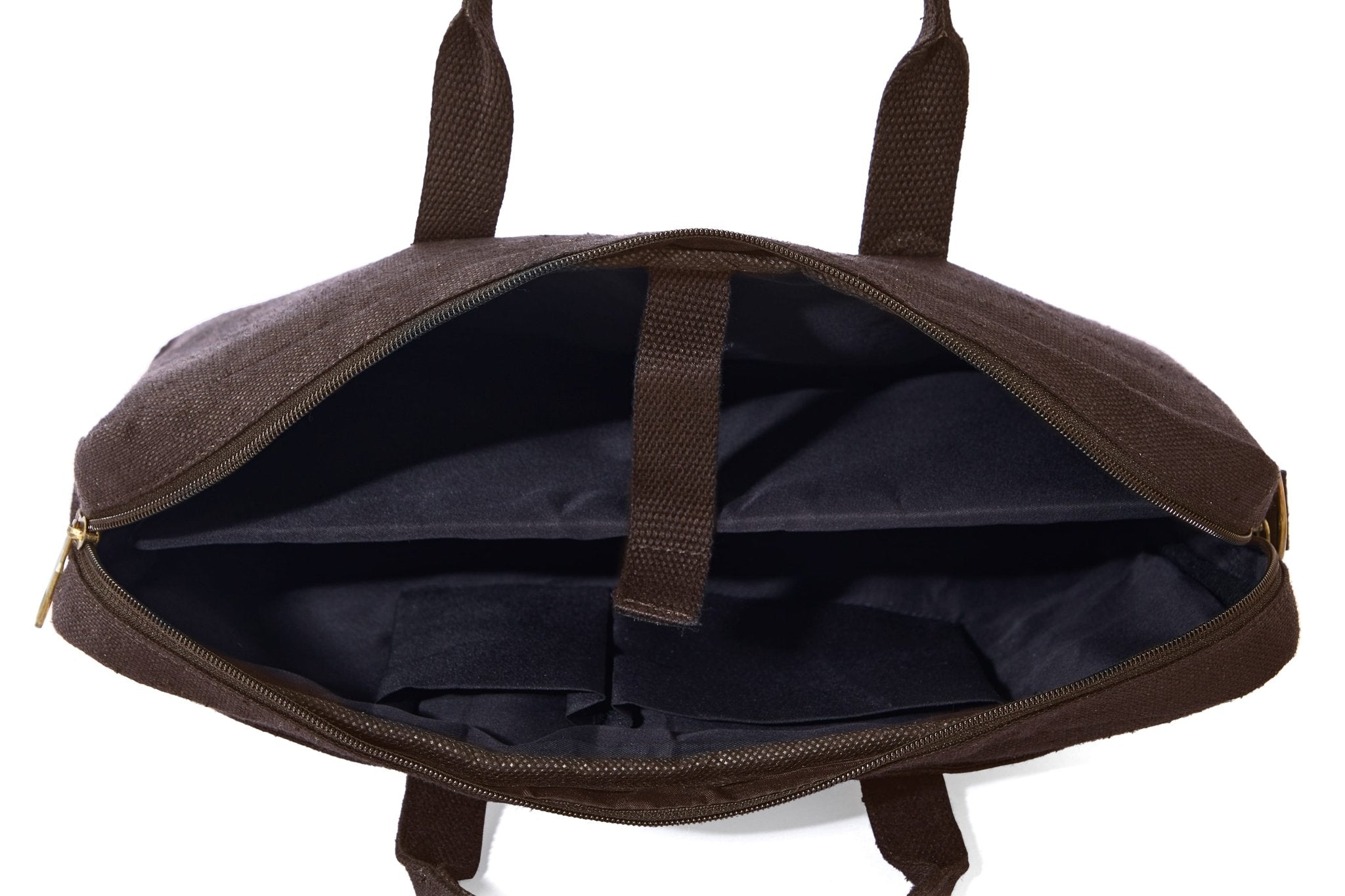 Hemp Solid Laptop Bag | Eco - Friendly & Durable Work Companion – Laptop Sleeve on Brown Living™. SKU: GLB02-BROWN. Img 14.