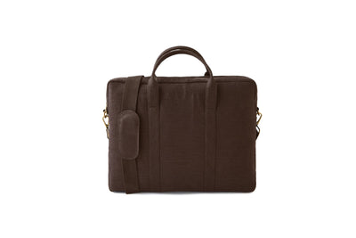 Hemp Solid Laptop Bag | Eco - Friendly & Durable Work Companion – Laptop Sleeve on Brown Living™. SKU: GLB02-OLIVE. Img 11.
